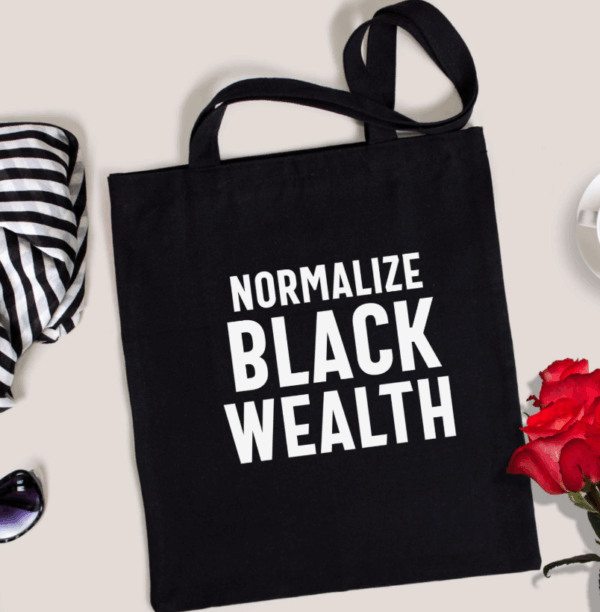 Normalize Black Wealth Tote Bag